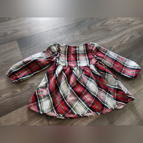 Cat & Jack Plaid Check Linen Look Peplum Baby Tunic Top Size 3T - Picture 4 of 6
